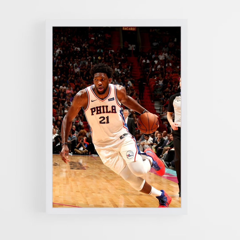 Poster Joel embiid dribble – affiche Basketball (vue 3)